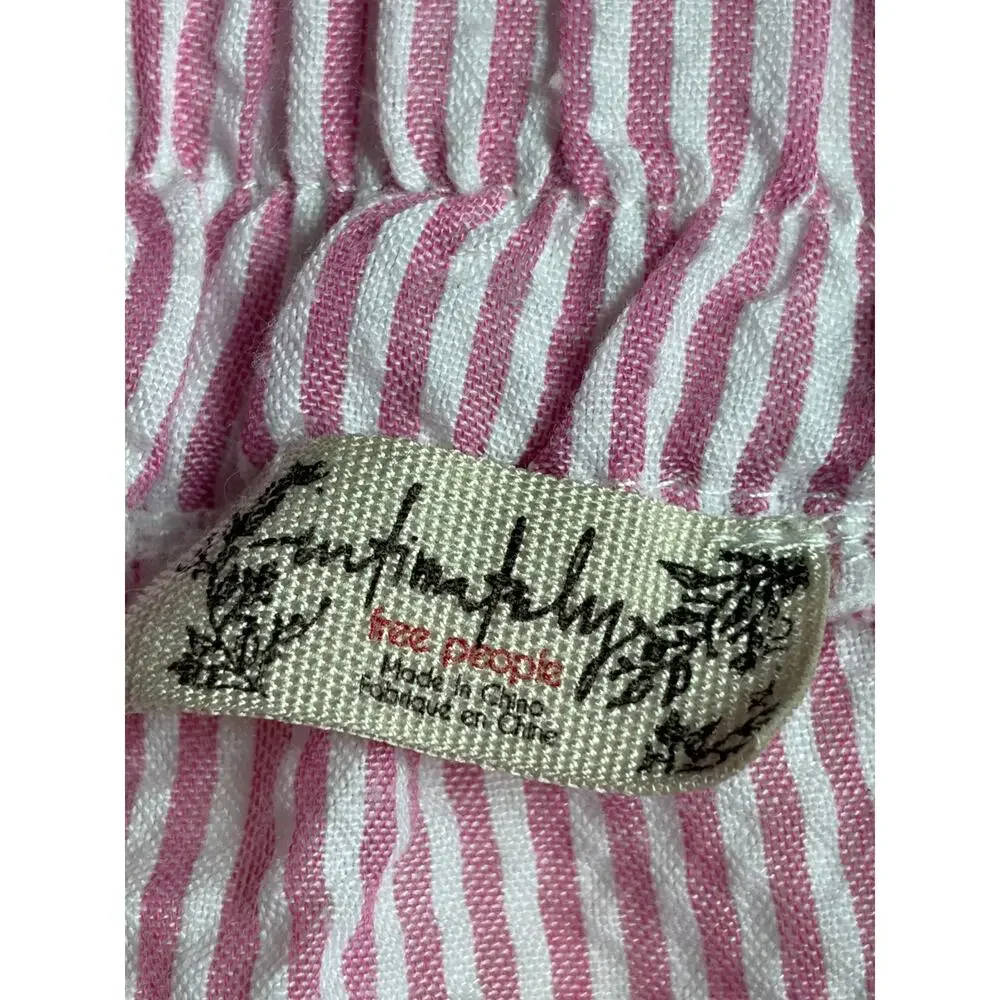 FP Intimately by Free People Seersucker Striped Shorts (Pink & White) - XL